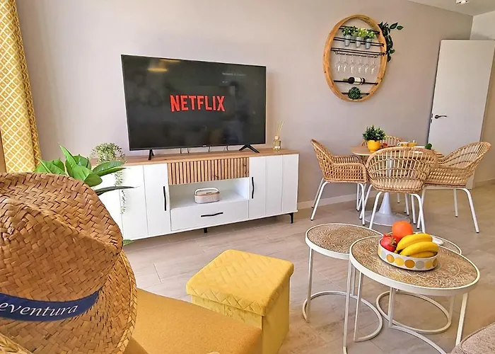 Apartman Sol, Morro Jable, Meerblick, Klimaanlage, Pool